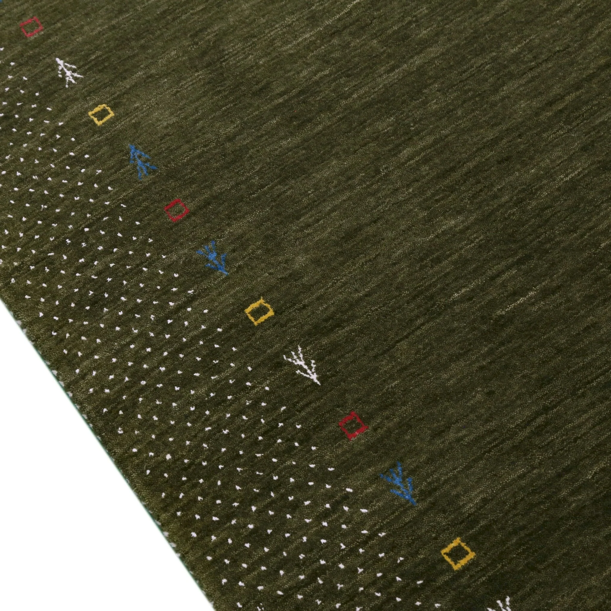 Tribal Border Design Hand Loomed Wool Area Rug - Image 3