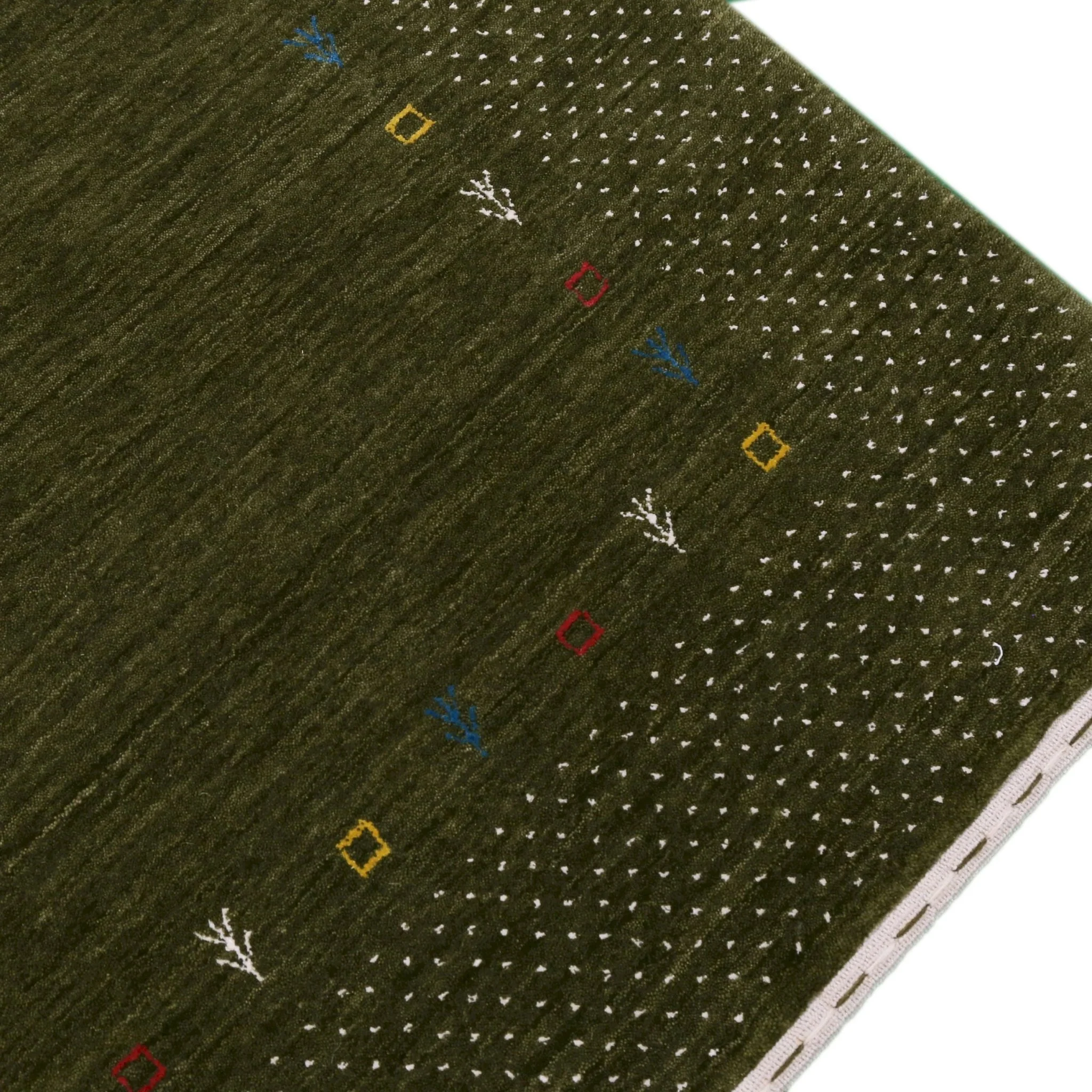 Tribal Border Design Hand Loomed Wool Area Rug - Image 6