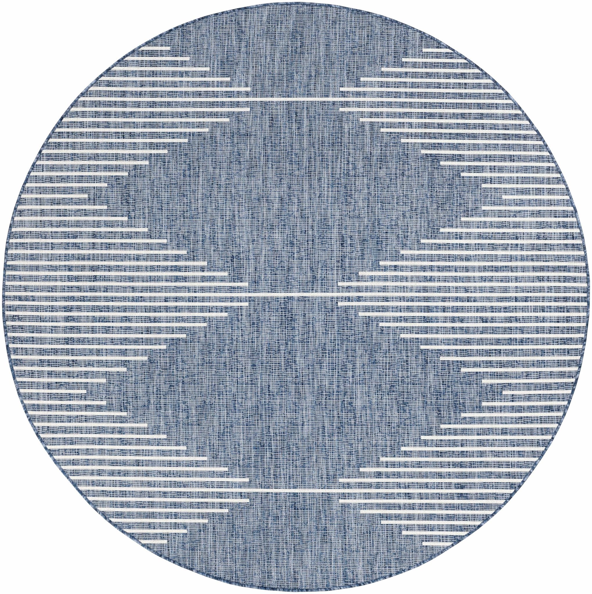 Contemporary Tribal Design Blue, Off white and Ivory Multi size Area Rug - Image 3