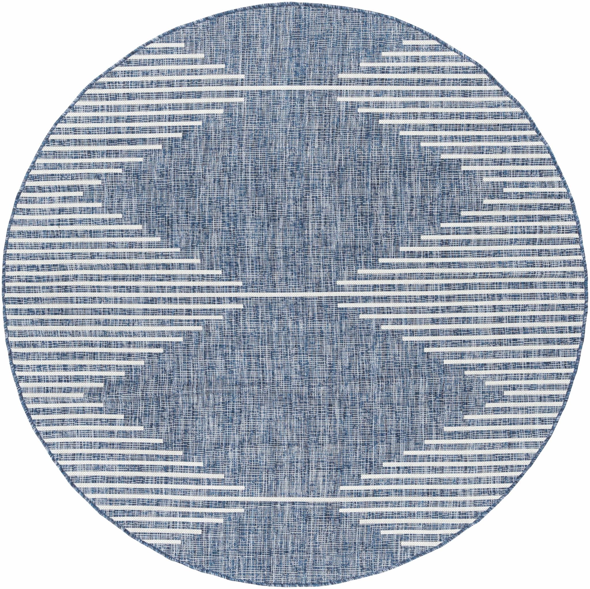 Contemporary Tribal Design Blue, Off white and Ivory Multi size Area Rug - Image 6