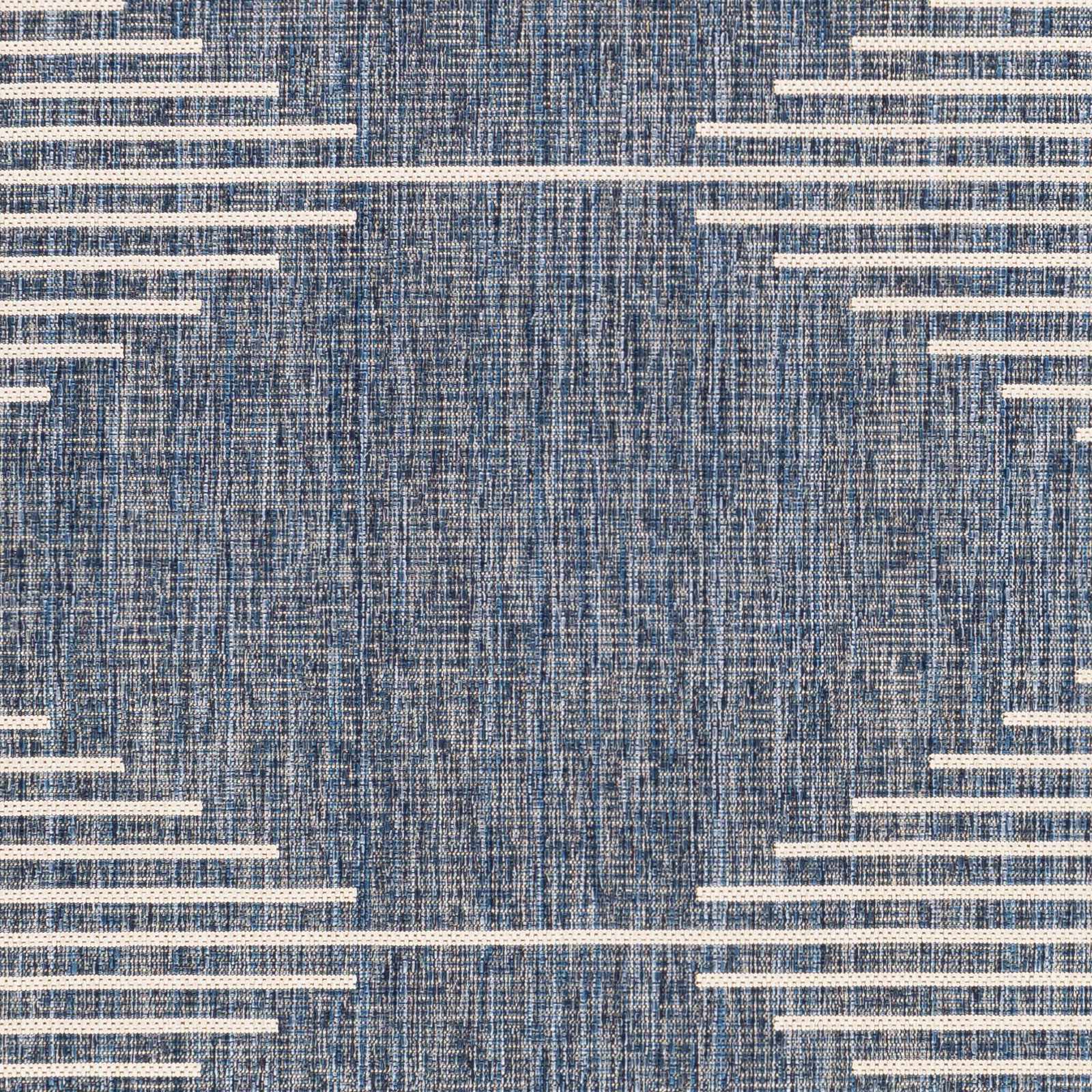 Contemporary Tribal Design Blue, Off white and Ivory Multi size Area Rug - Image 7