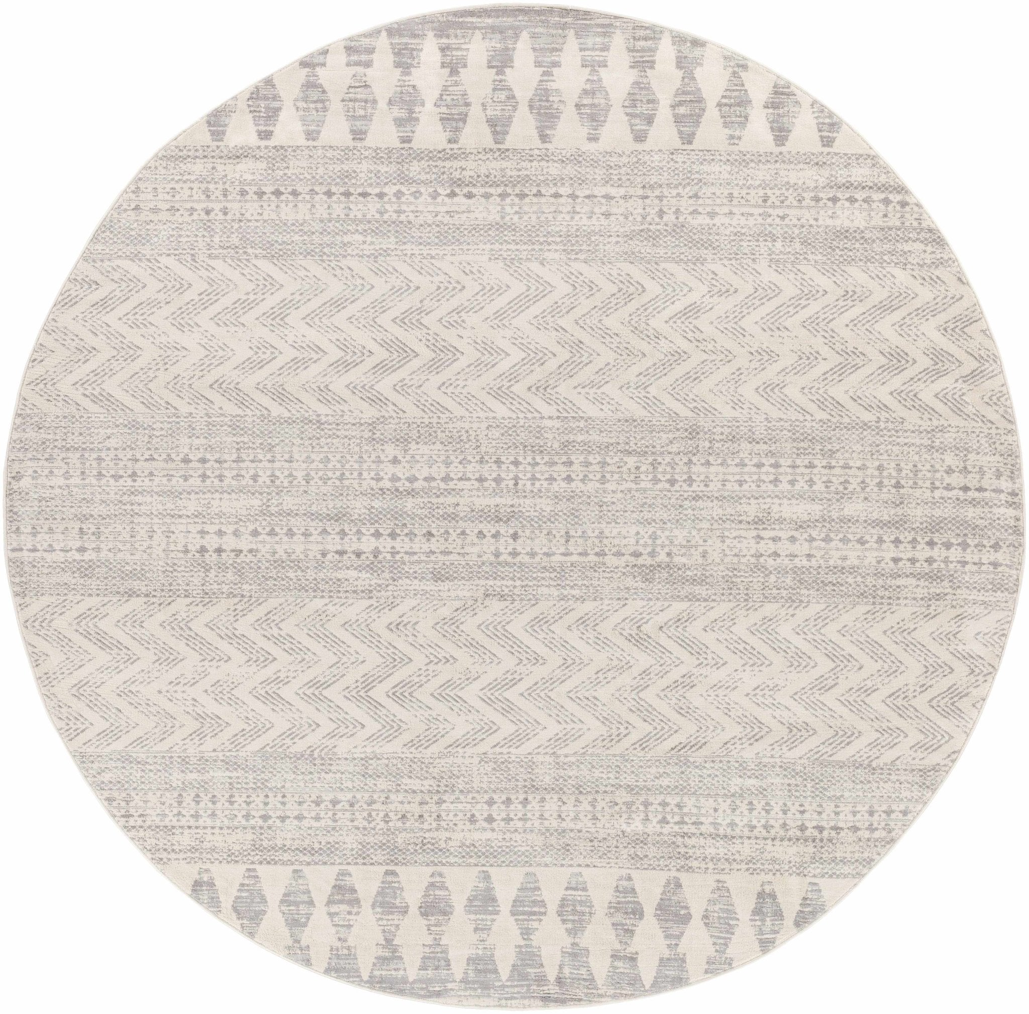 Tribal Look Beige and Charcoal Traditional Geometrical Design Rug - Image 4