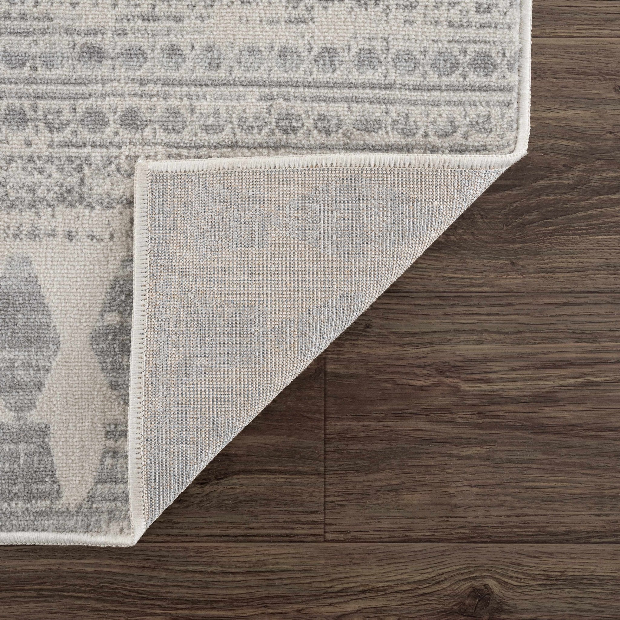 Tribal Look Beige and Charcoal Traditional Geometrical Design Rug - Image 8