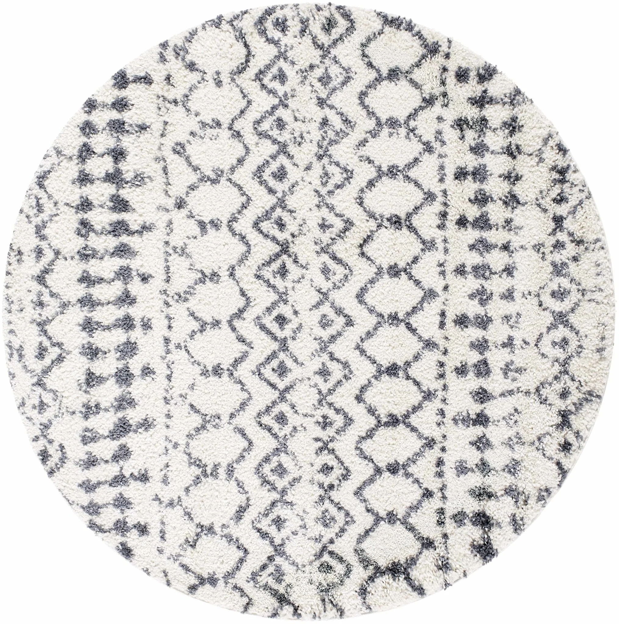 Ivory and Charcoal Geometrical Design Plush Pile Multi Size area rug - Image 13
