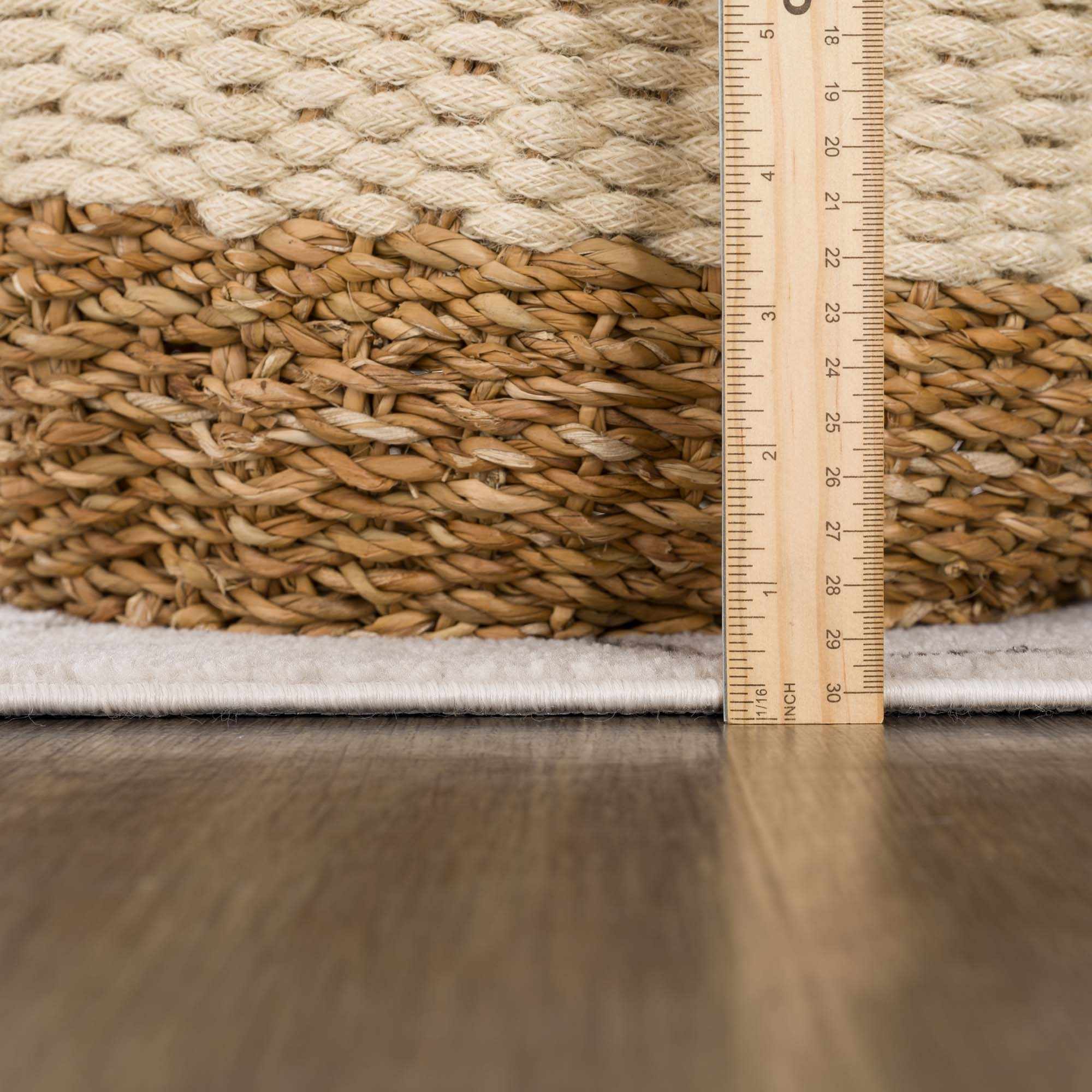 Tribal Design contemporary Light Peach and Charcoal Area Rug - Image 9