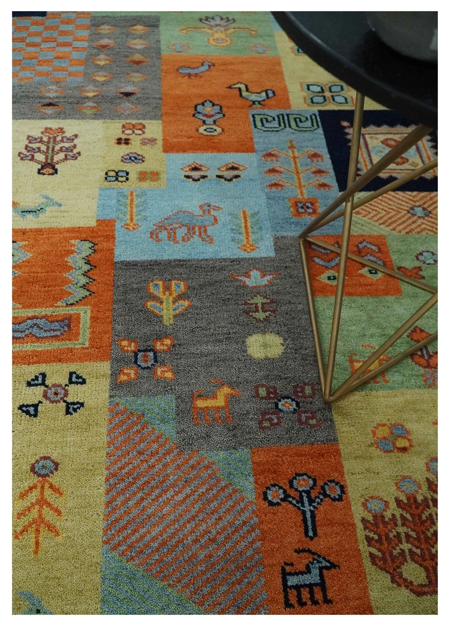 8x10 Antique Style Tribal Multi Color Hand knotted Traditional Wool Area Rug - Image 2