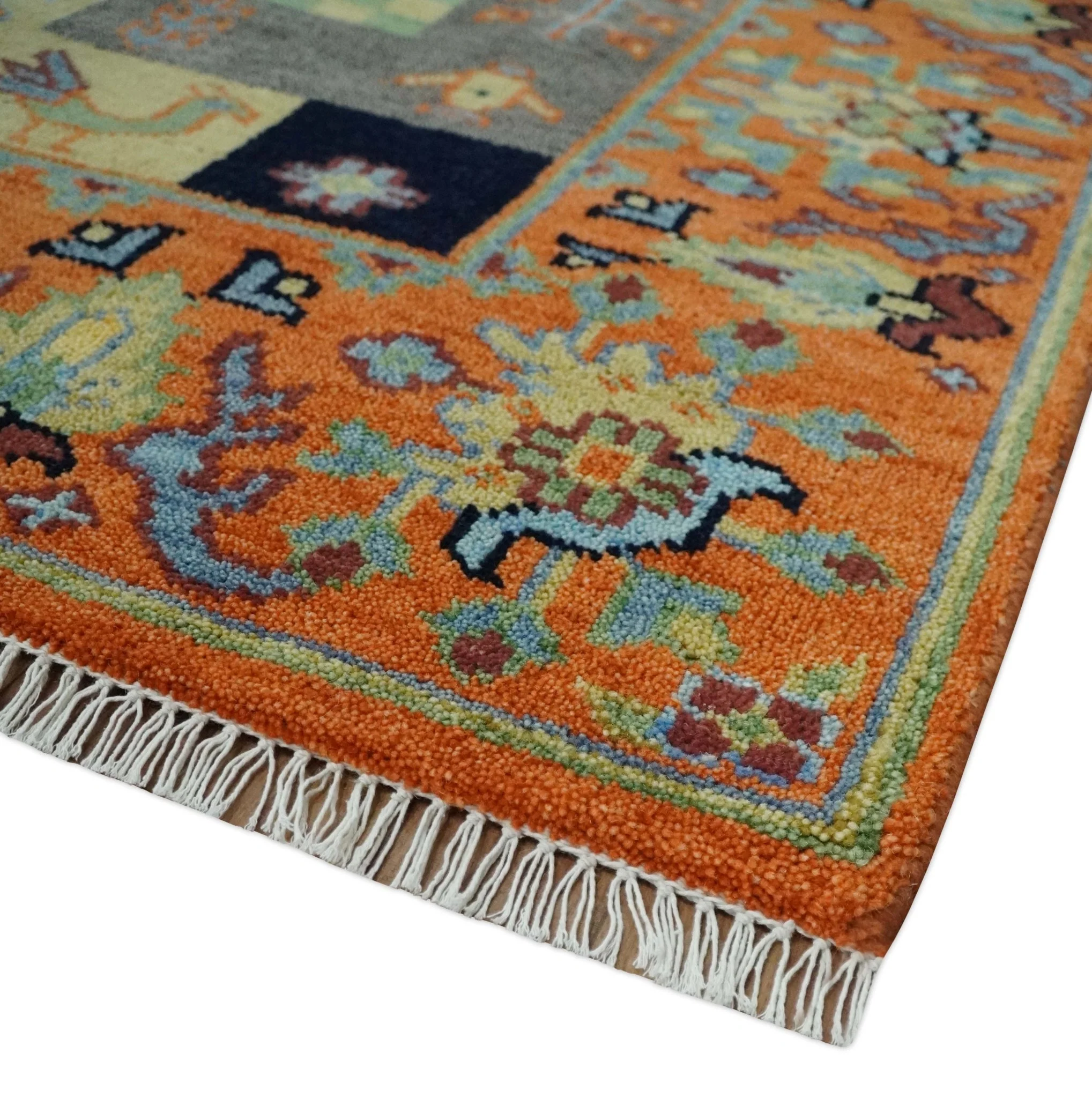 8x10 Antique Style Tribal Multi Color Hand knotted Traditional Wool Area Rug - Image 5