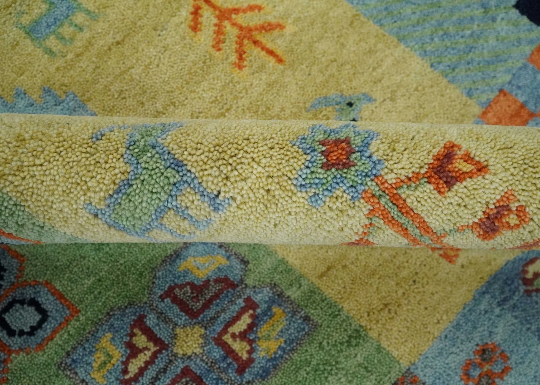 8x10 Antique Style Tribal Multi Color Hand knotted Traditional Wool Area Rug - Image 8