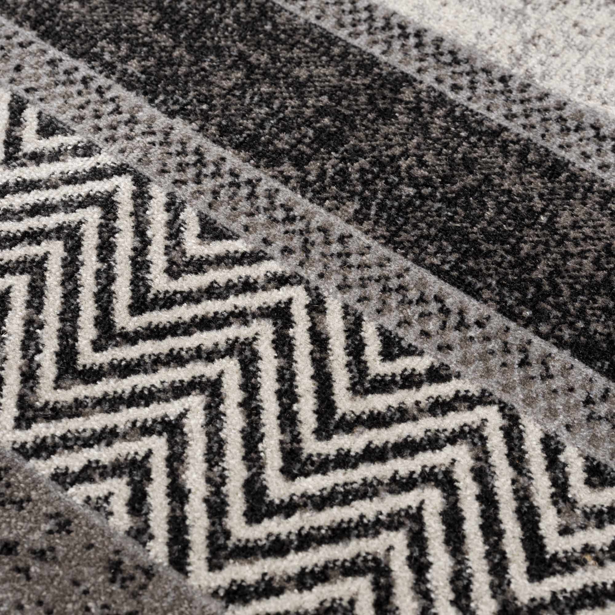 Tribal Pattern Premium look Silver, Charcoal, Gray and Brown easy Washable Rug - Image 12
