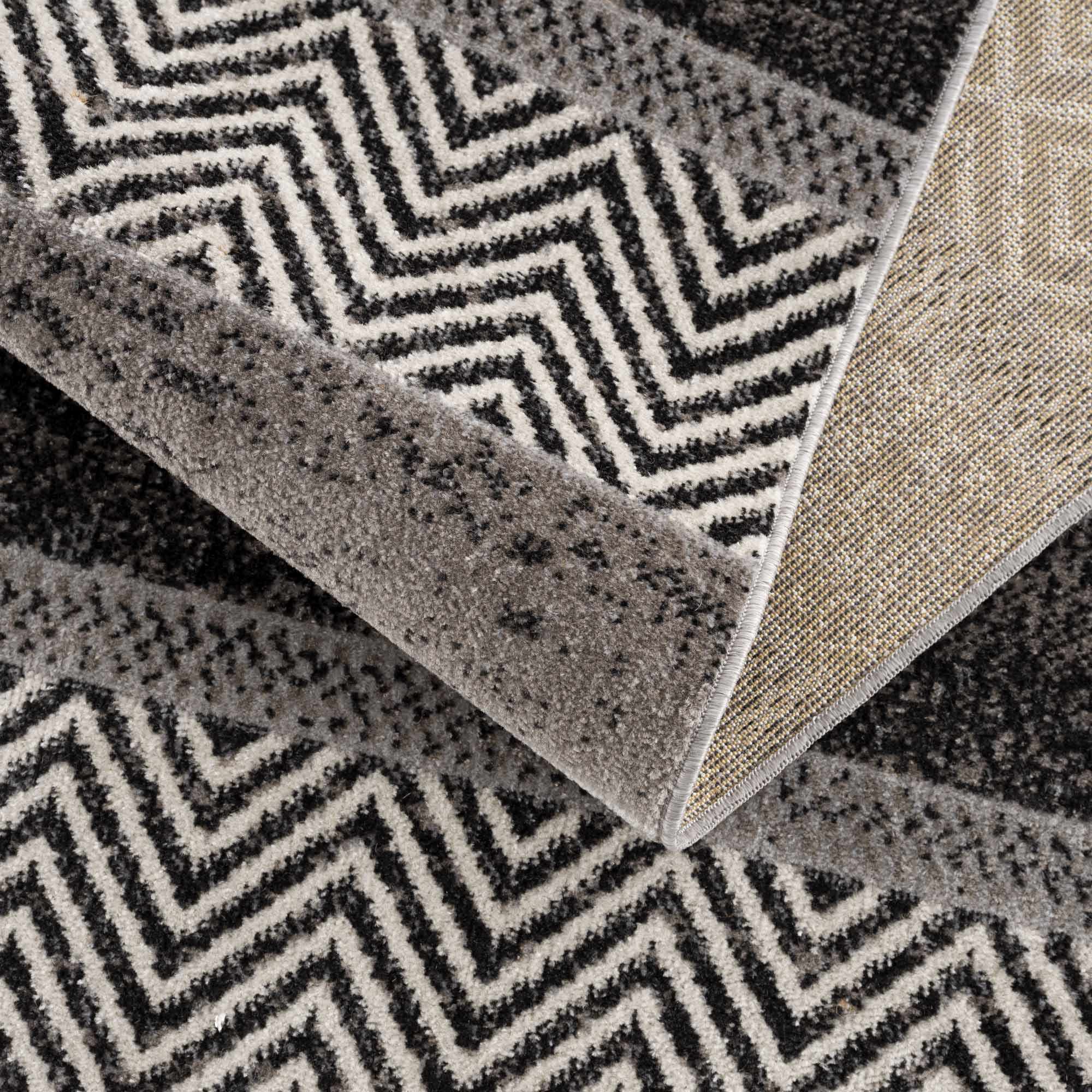 Tribal Pattern Premium look Silver, Charcoal, Gray and Brown easy Washable Rug - Image 8