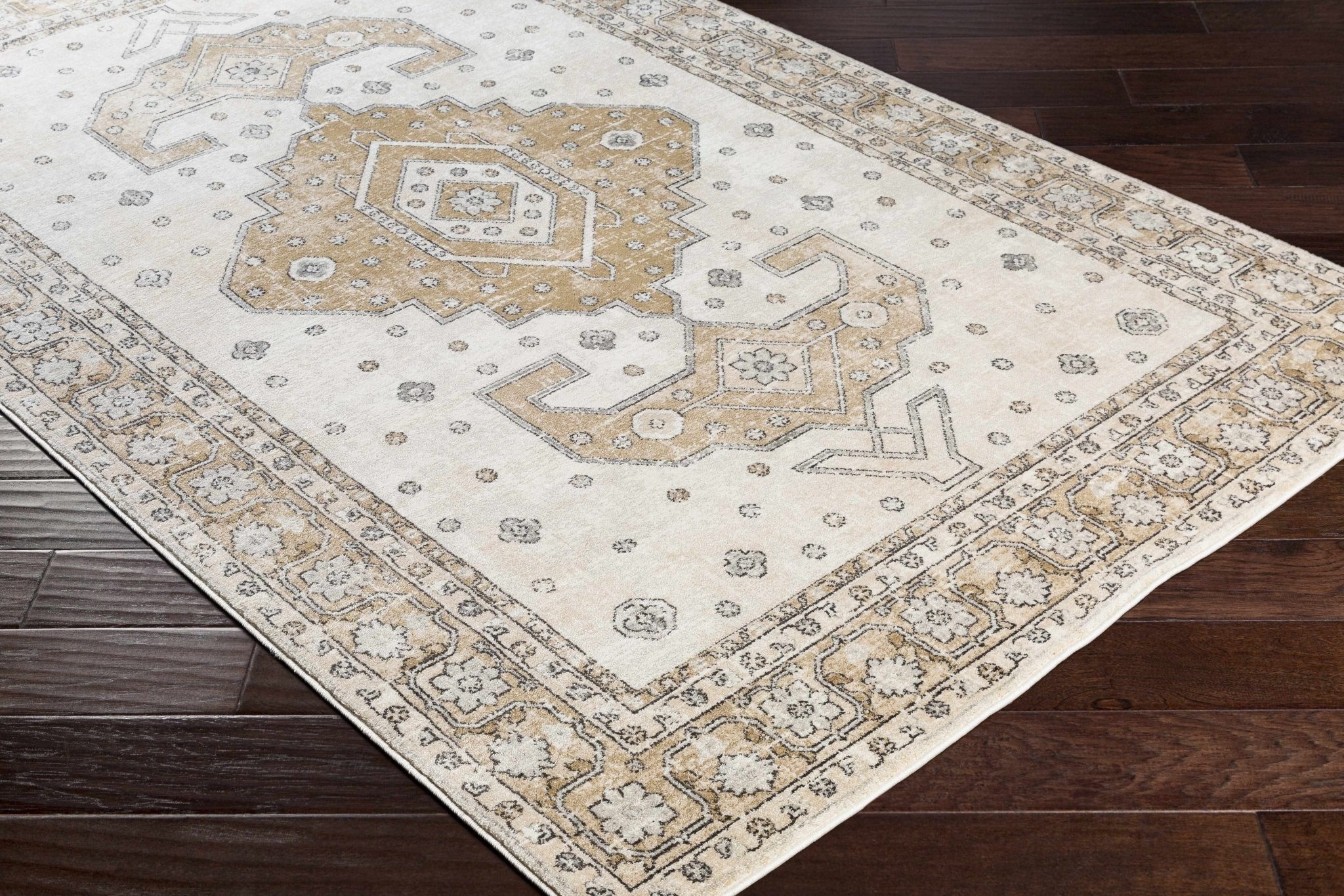 Traditional Turkish Design Beige, Brown, Gray, Sliver and Charcoal Medium pile Area rug - Image 6