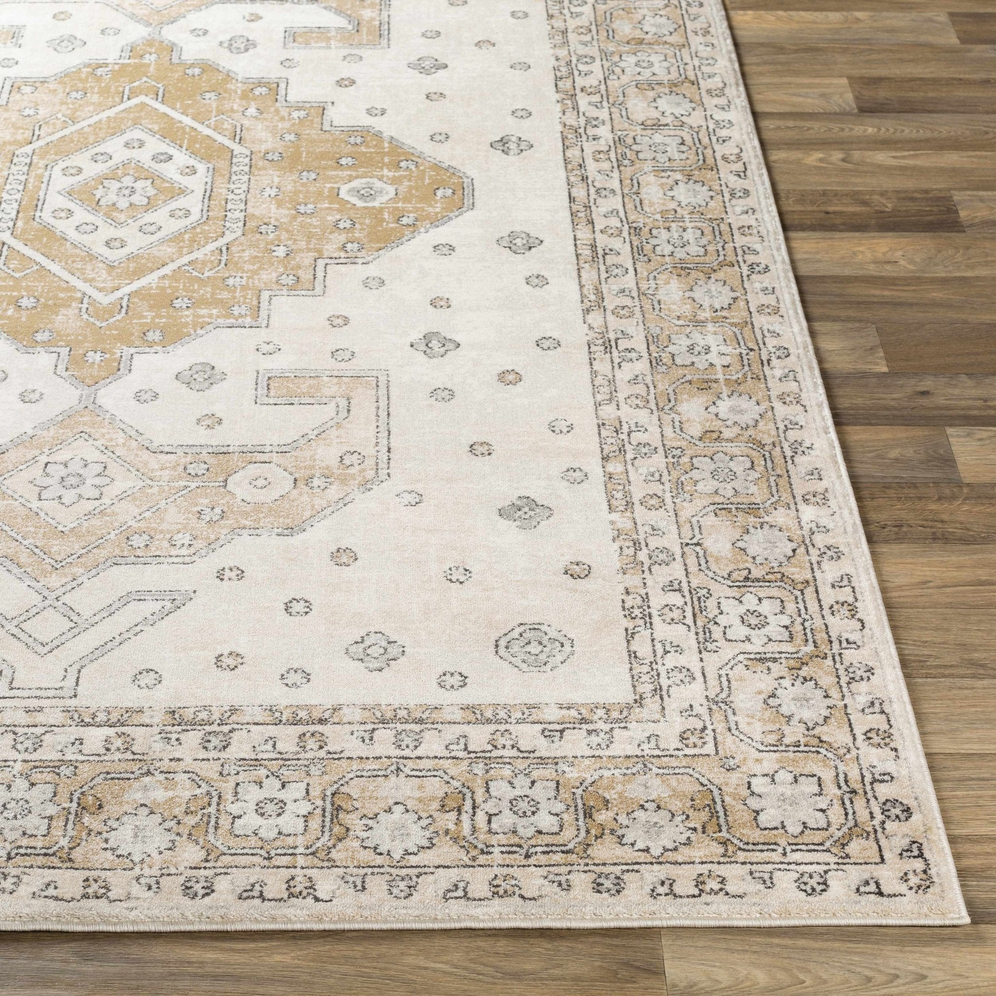 Traditional Turkish Design Beige, Brown, Gray, Sliver and Charcoal Medium pile Area rug - Image 7