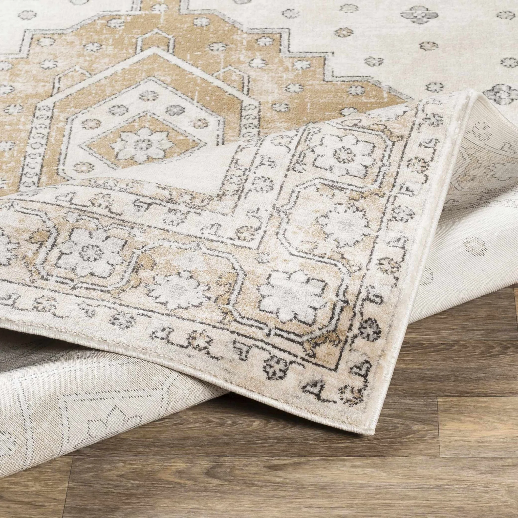 Traditional Turkish Design Beige, Brown, Gray, Sliver and Charcoal Medium pile Area rug - Image 8