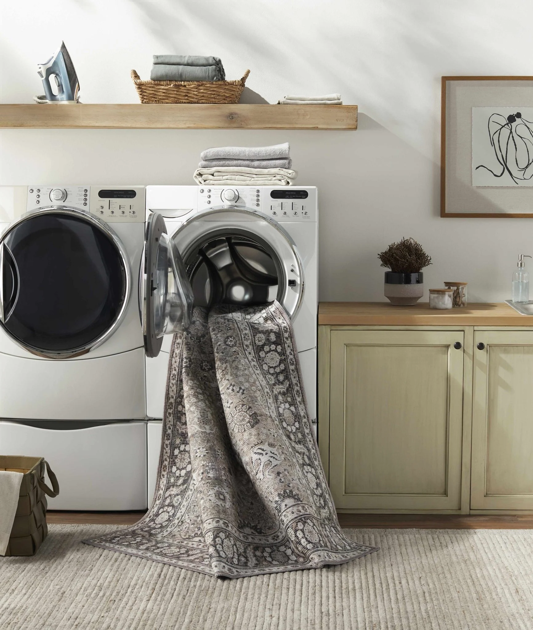 Traditional Turkish Floral Ivory, Brown and Charcoal Multi Size Machine Washable  Rug - Image 22