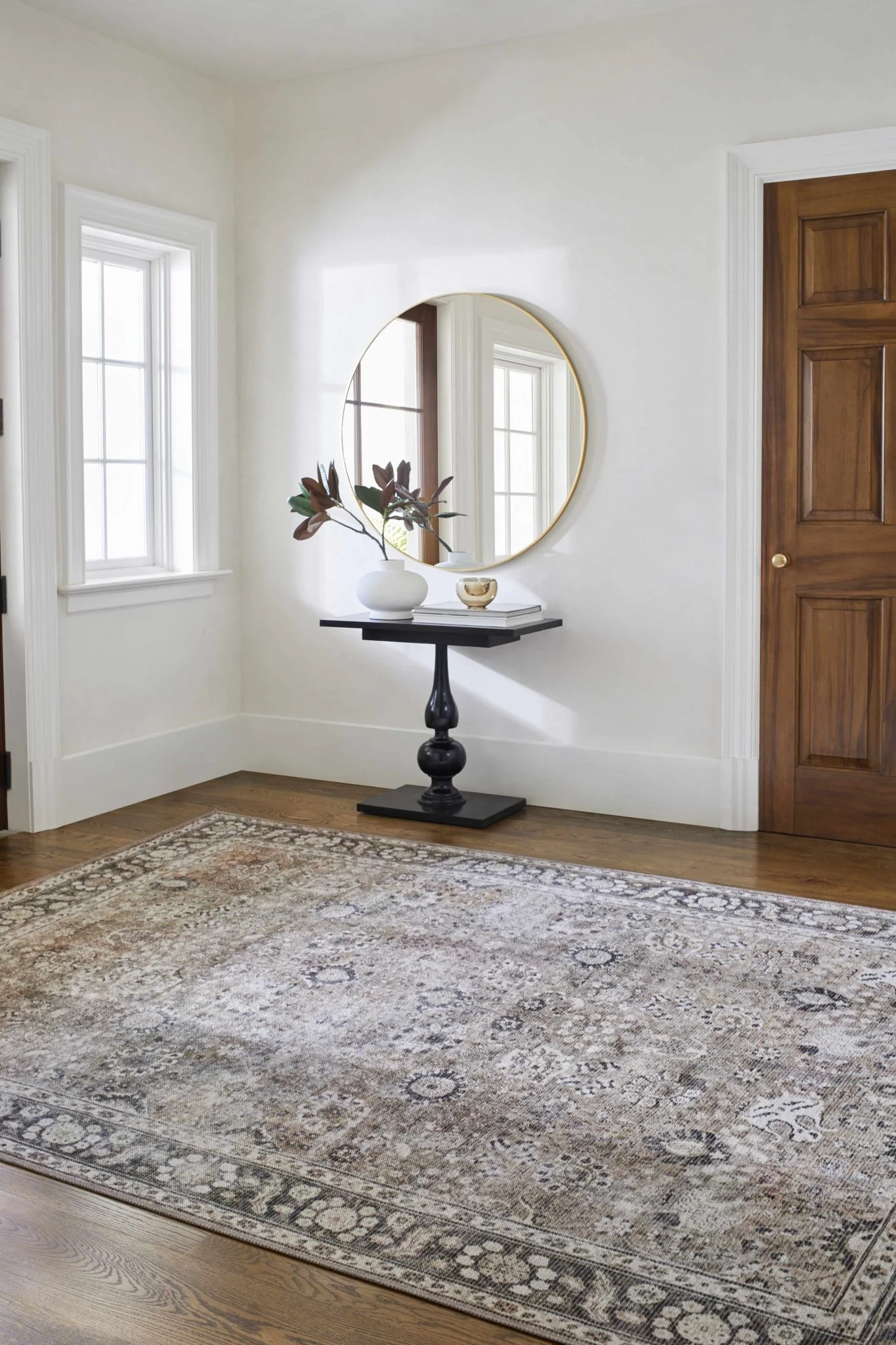 Traditional Turkish Floral Ivory, Brown and Charcoal Multi Size Machine Washable  Rug - Image 23