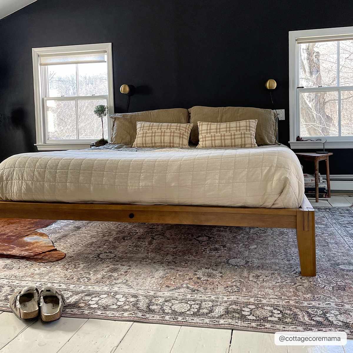 Traditional Turkish Floral Ivory, Brown and Charcoal Multi Size Machine Washable  Rug - Image 6