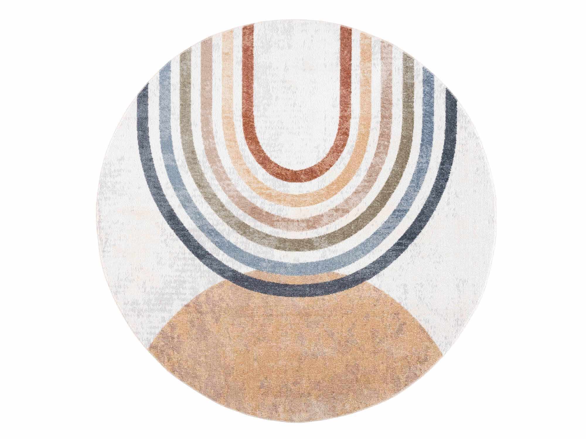 Vibrant Colorful Rainbow Design Kids Room Machine Washable Rug - Image 6