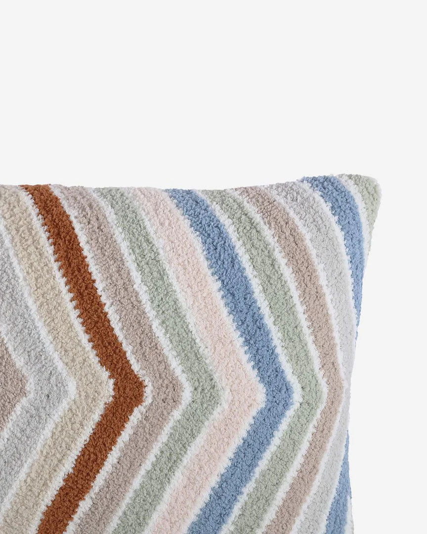Geometric Pattern Multi Color Soft Chevron Lumbar Pillow - Image 2