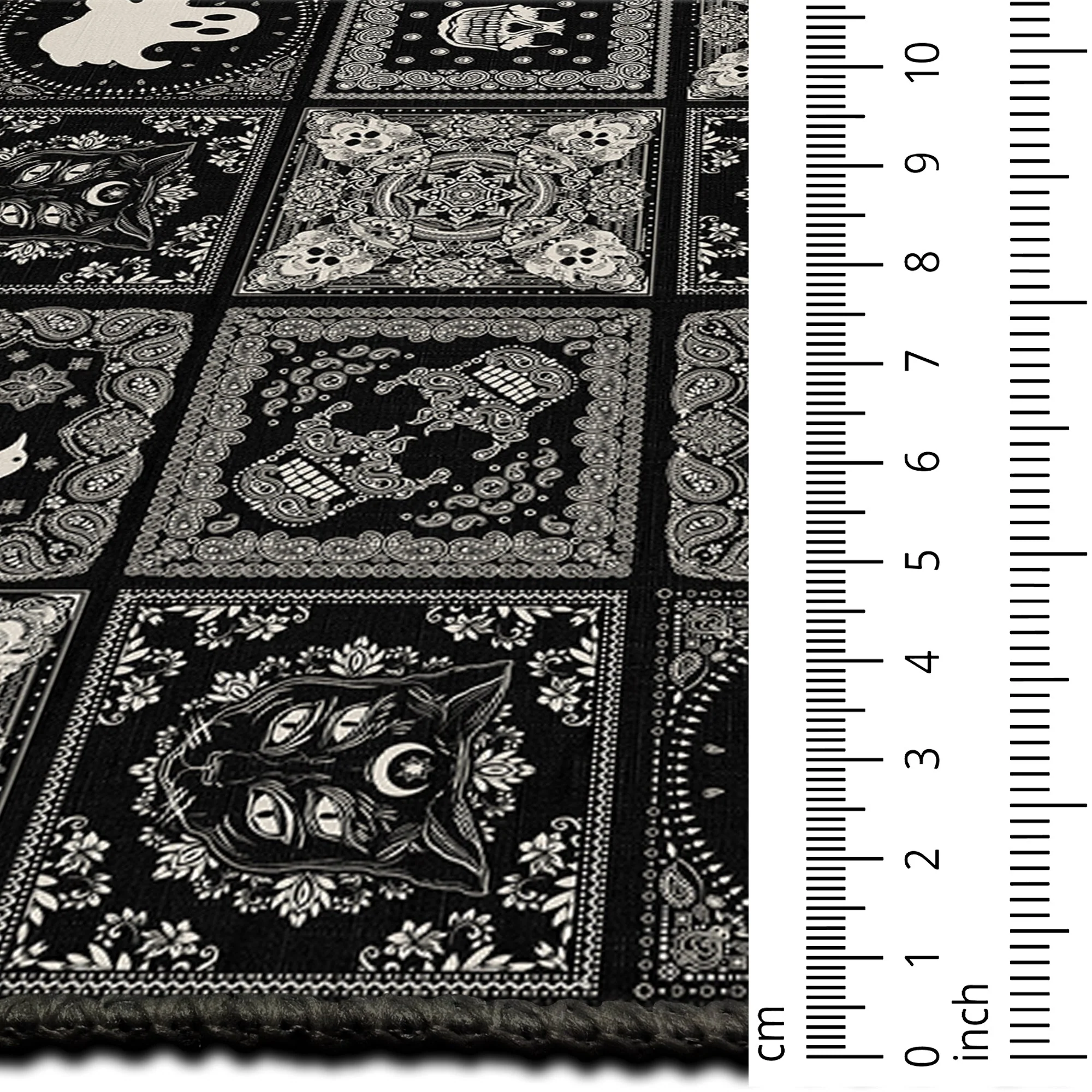 Vienne Halloween Black Machine Washable Cotton Rug - Image 8