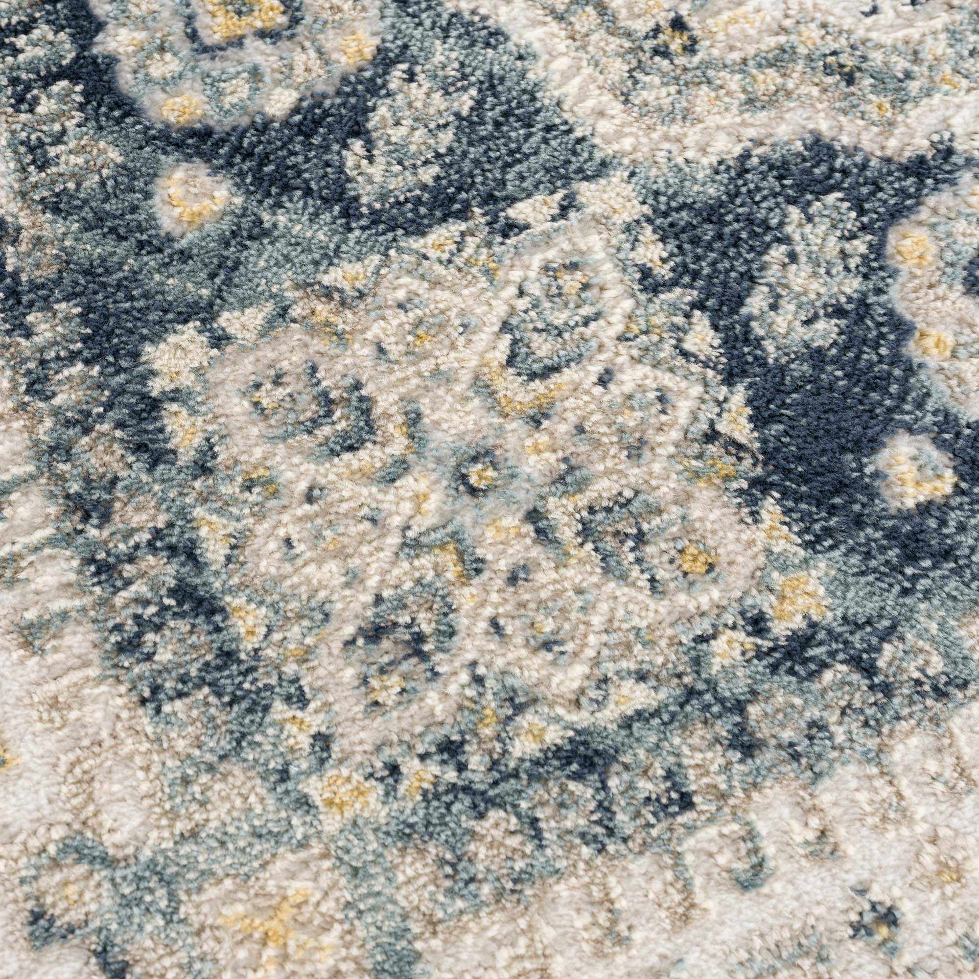 Vintage Design Blue, Ivory and Beige Traditional style area rug - Image 10