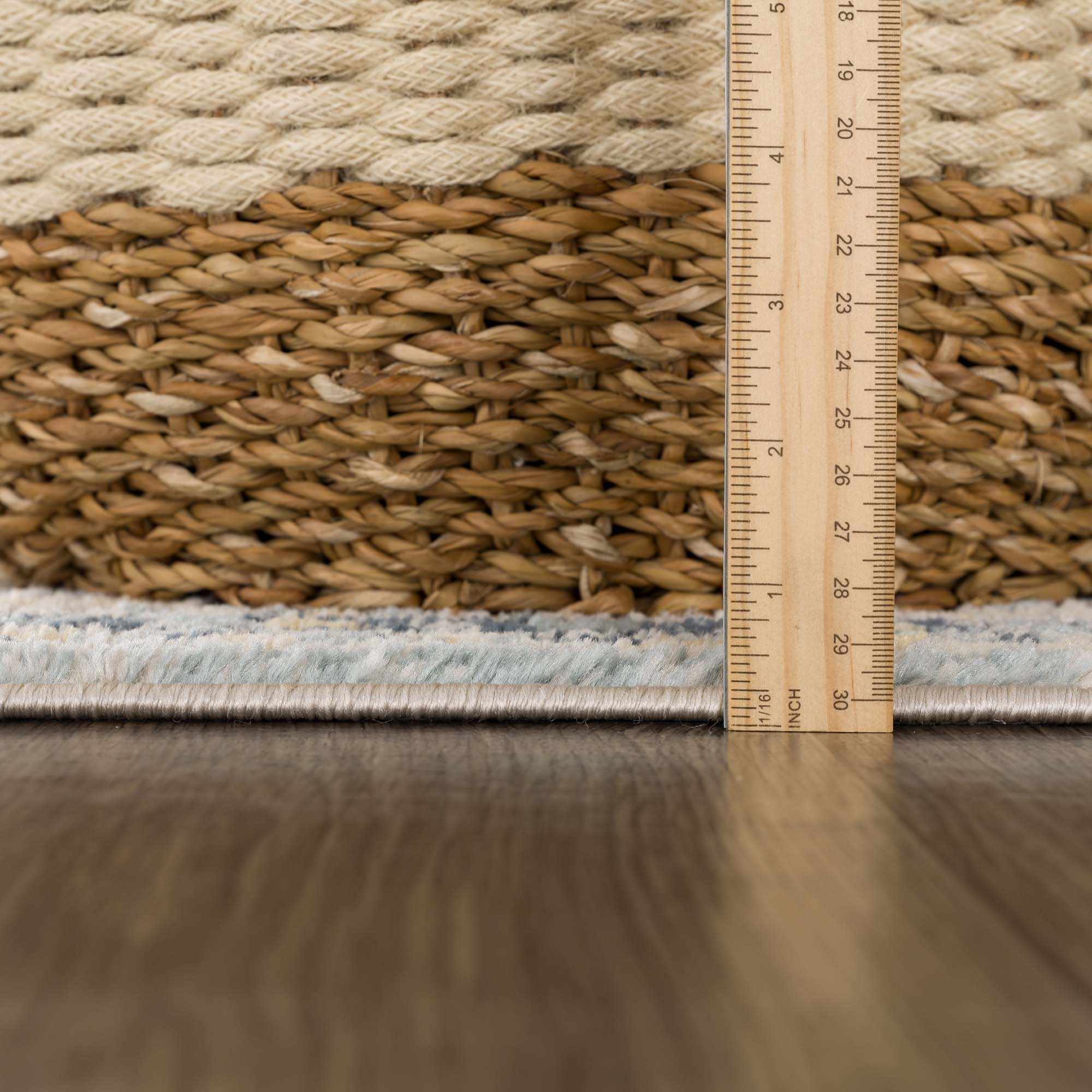 Vintage Design Blue, Ivory and Beige Traditional style area rug - Image 9