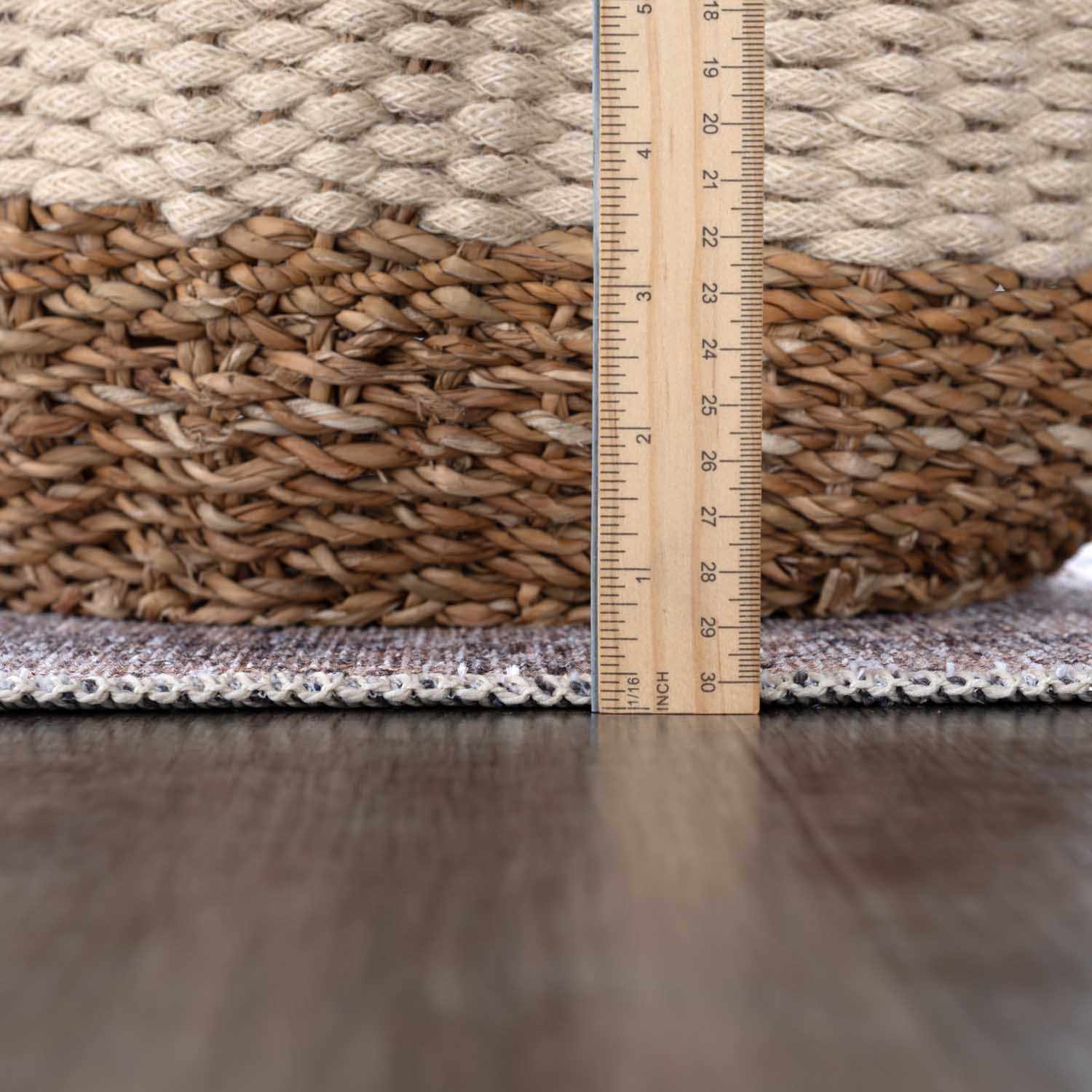 Vintage Antique Design Charcoal, Silver and Beige washable rug - Image 17