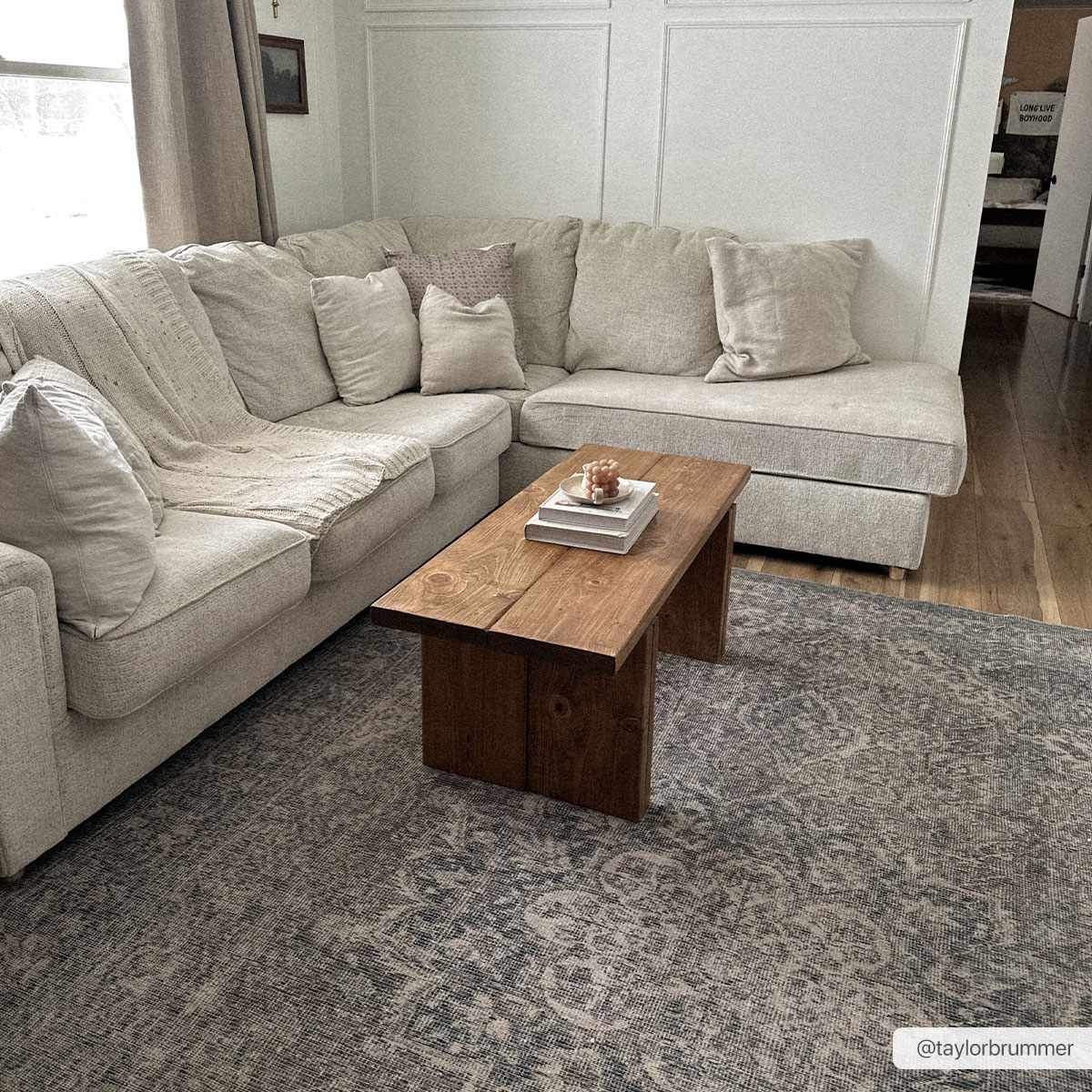 Vintage Premium Look Medallion Design Beige, Brown and Charcoal Washable Area Rug - Image 10