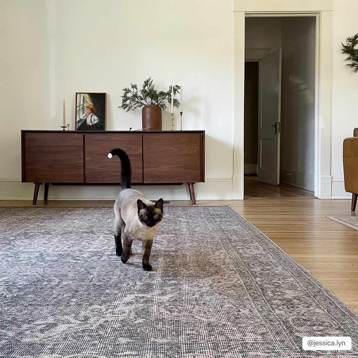 Vintage Premium Look Medallion Design Beige, Brown and Charcoal Washable Area Rug - Image 13