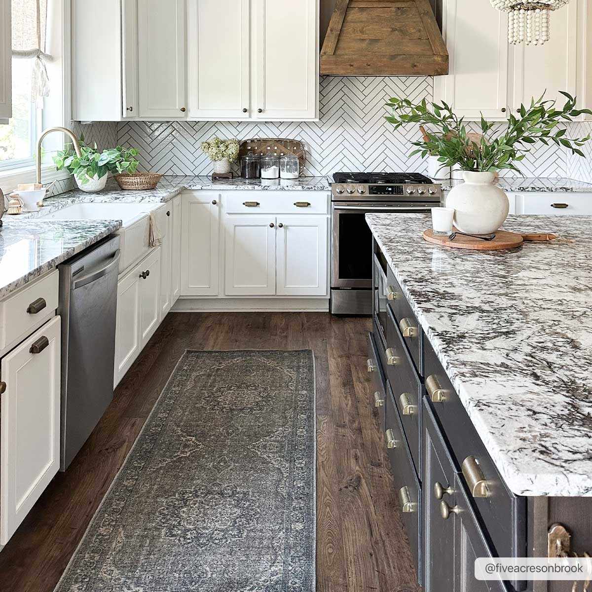 Vintage Premium Look Medallion Design Beige, Brown and Charcoal Washable Area Rug - Image 20