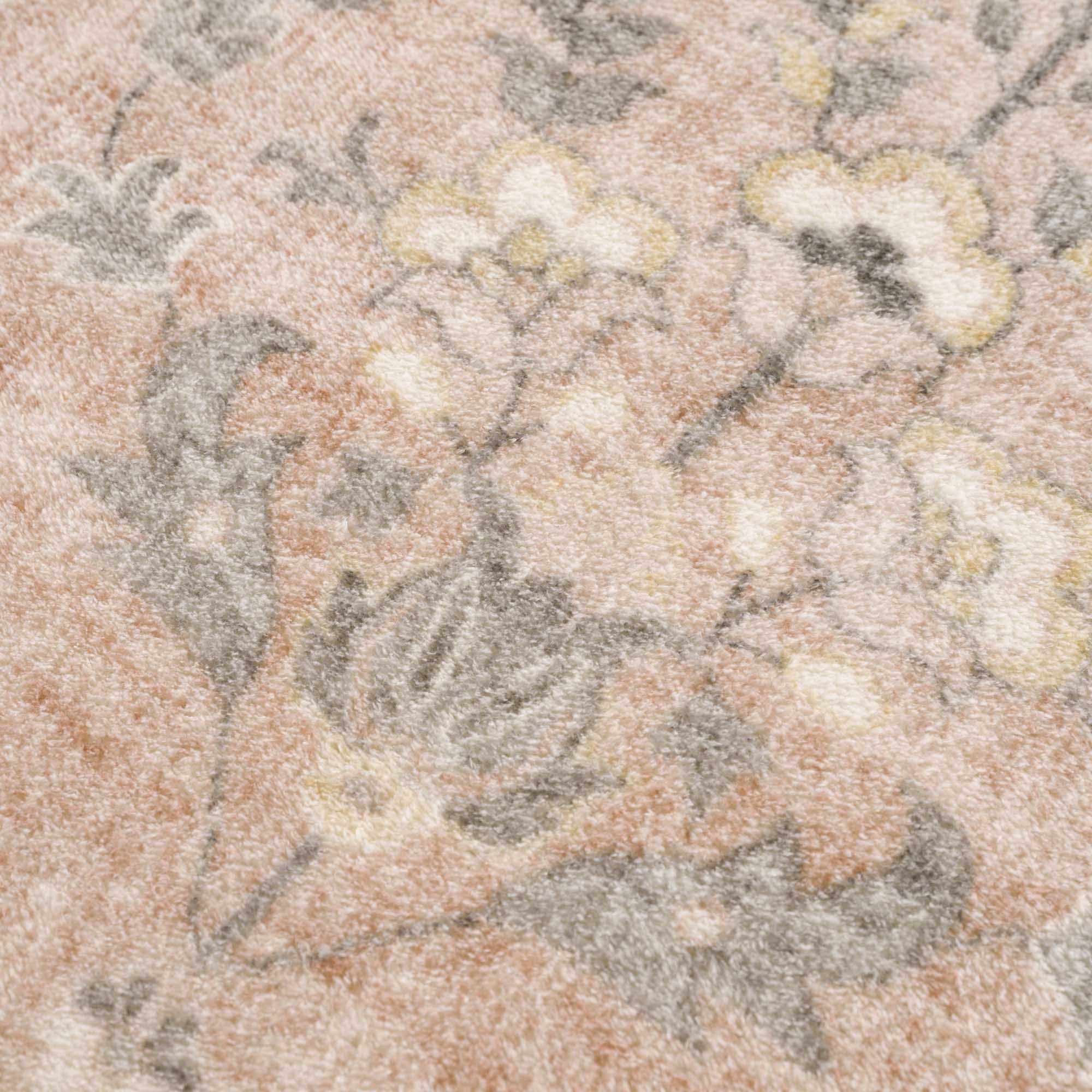Vintage style Peach and Gray Traditional Floral area rug - Image 12
