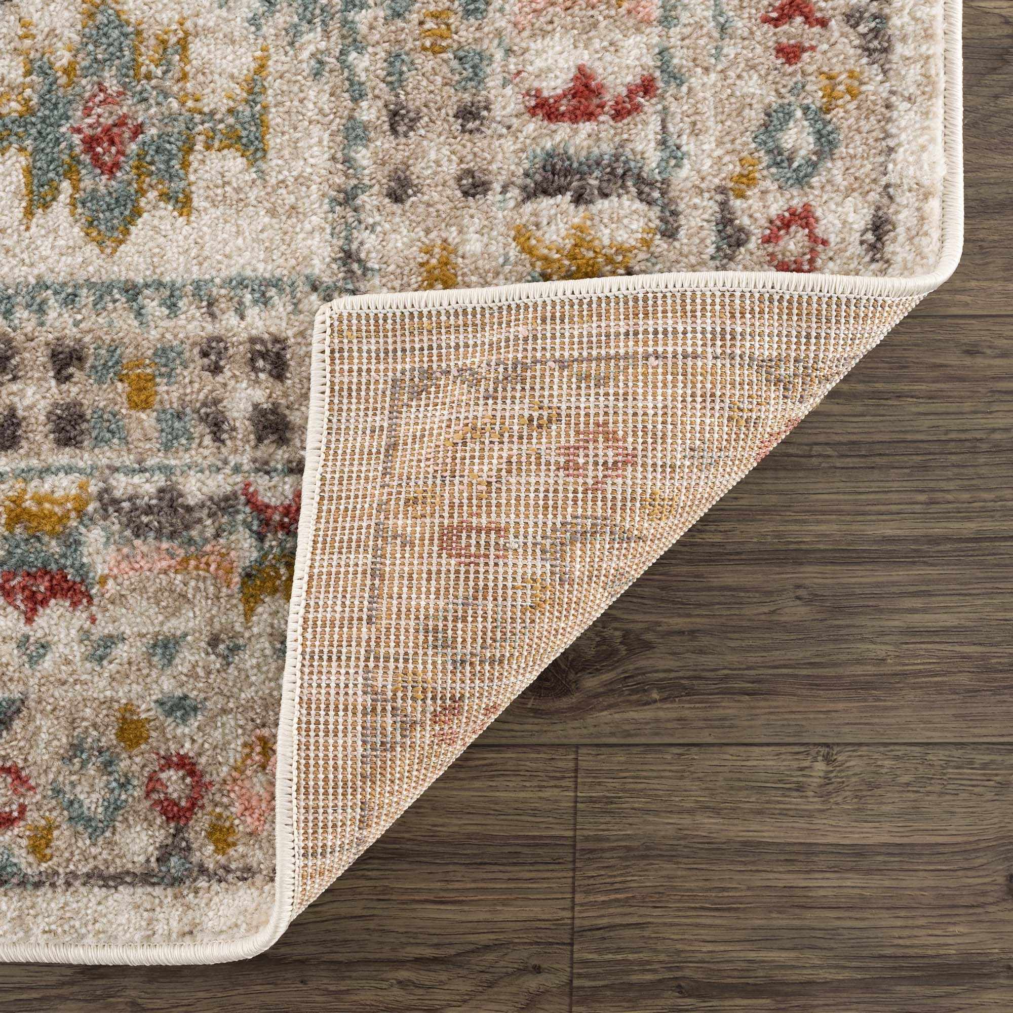 Vintage Style Woven Peach, Beige And Gray Southwestern Tribal Design Rug - Image 10
