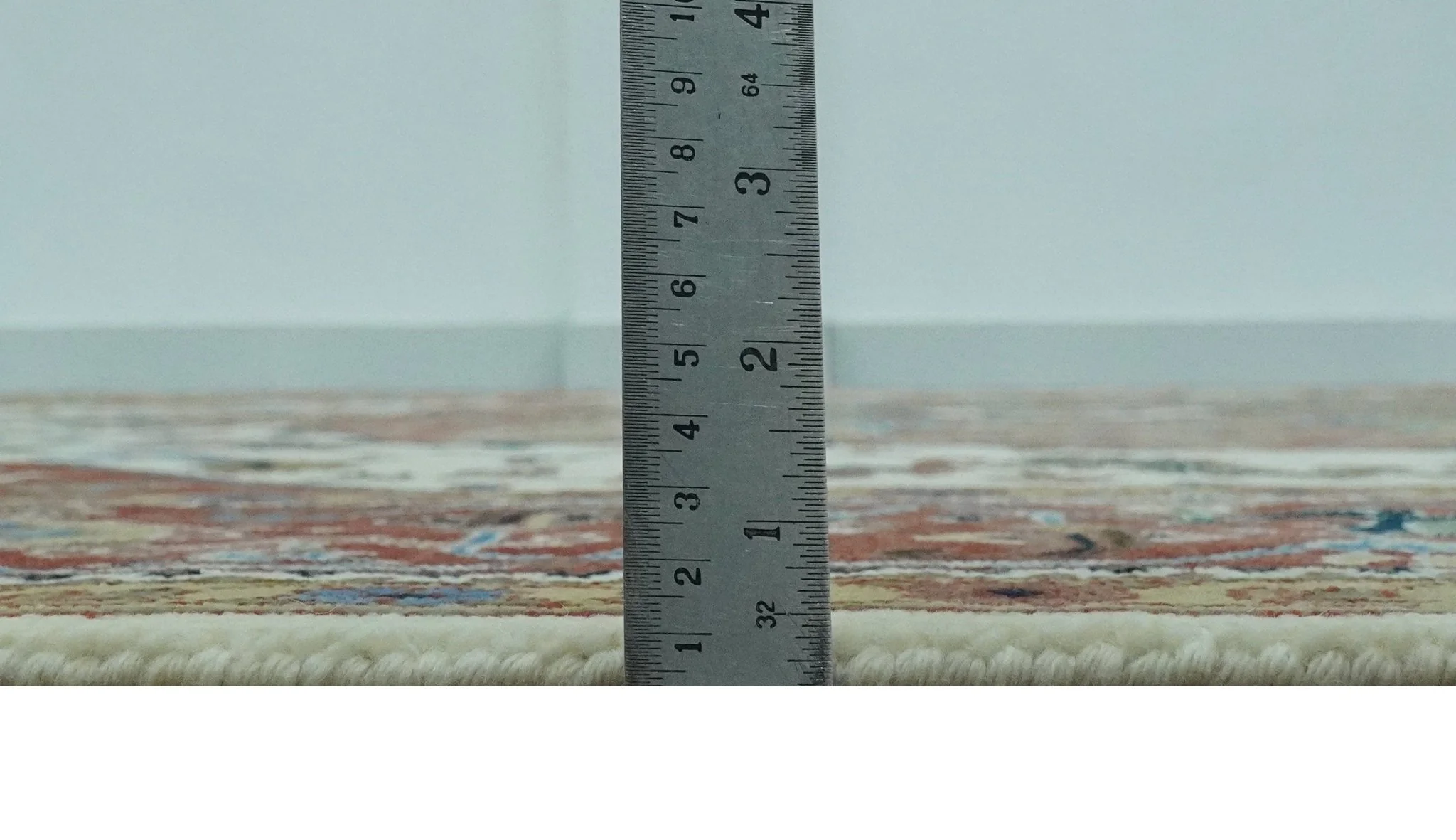 Premium Fine 9x12 Rust, Ivory and Olive Hand Knotted wool area rug - Image 7