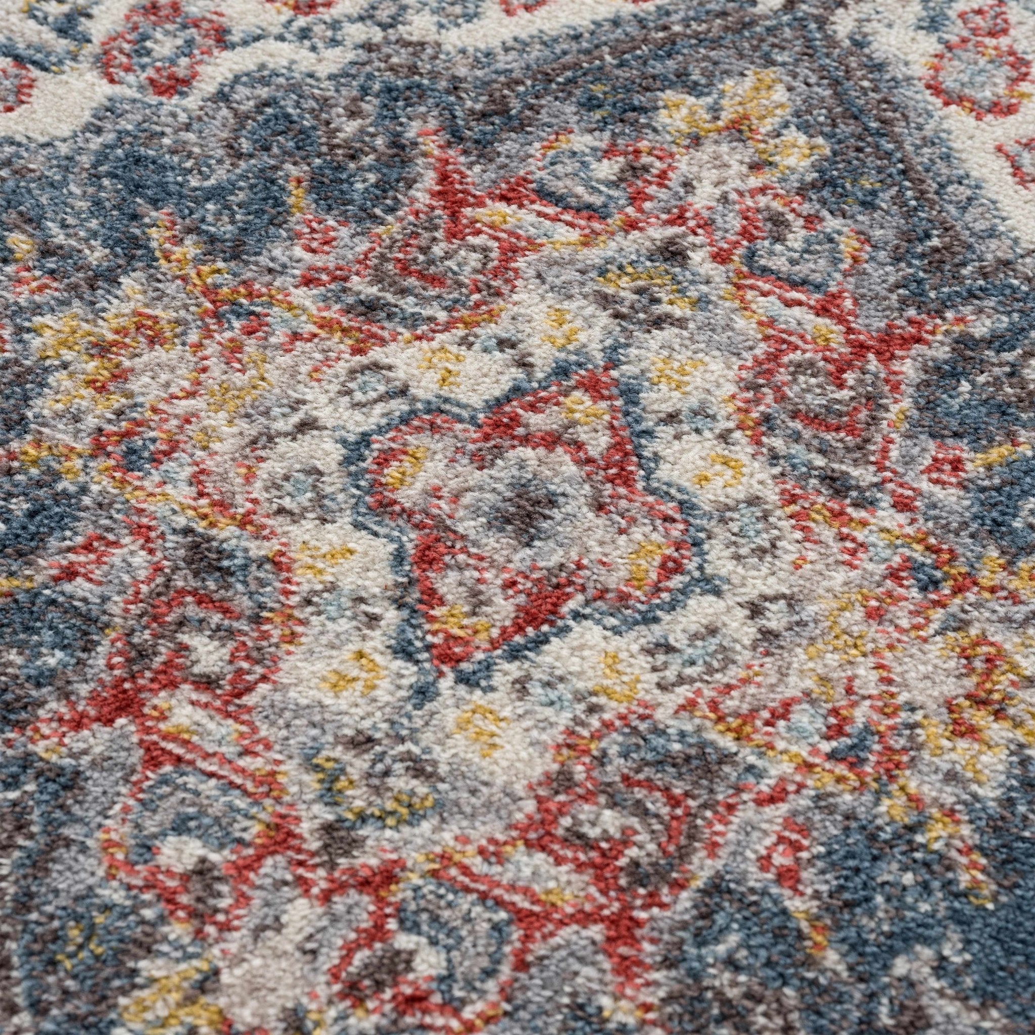 Antique look Traditional Machine Woven Tan, Charcoal, Ivory and Rust Multi Size Rug - Image 20