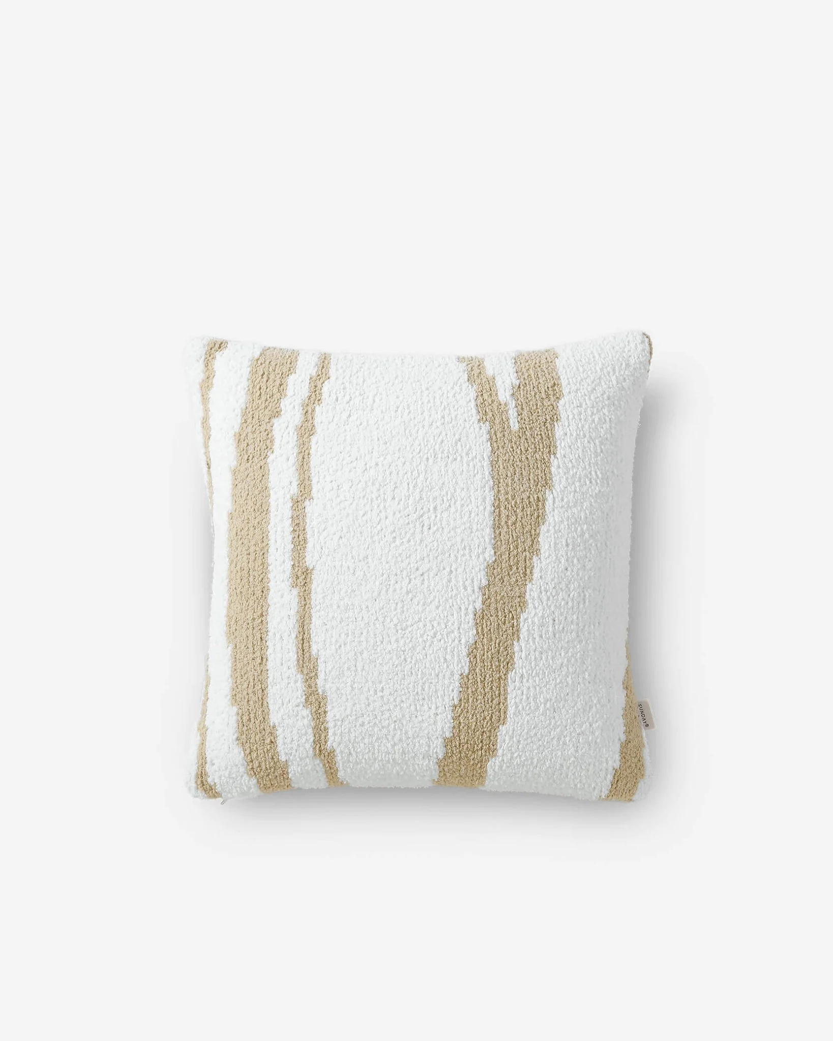 Off-White And Cloud Gray Soft and Cozy 20x20 Inch Striped Throw Pillow - Image 5