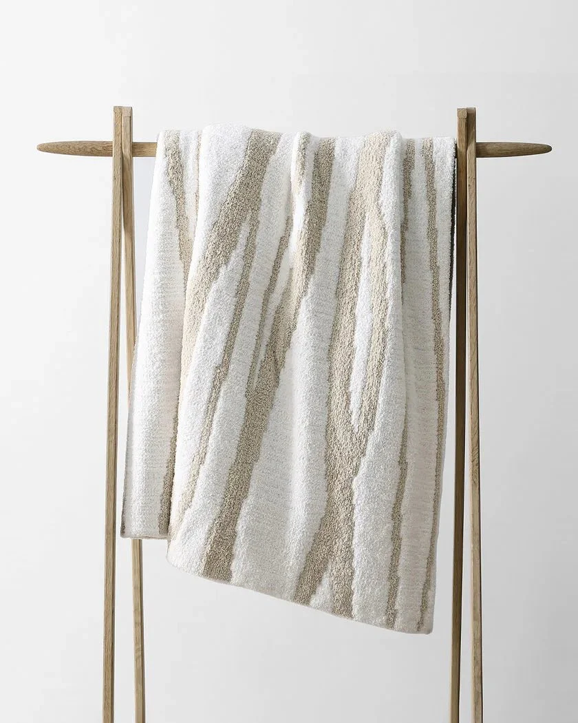 Soft And Cozy Off-white And Cloud Gray Reversible Blanket Throw For Bed Or Couch - Image 4