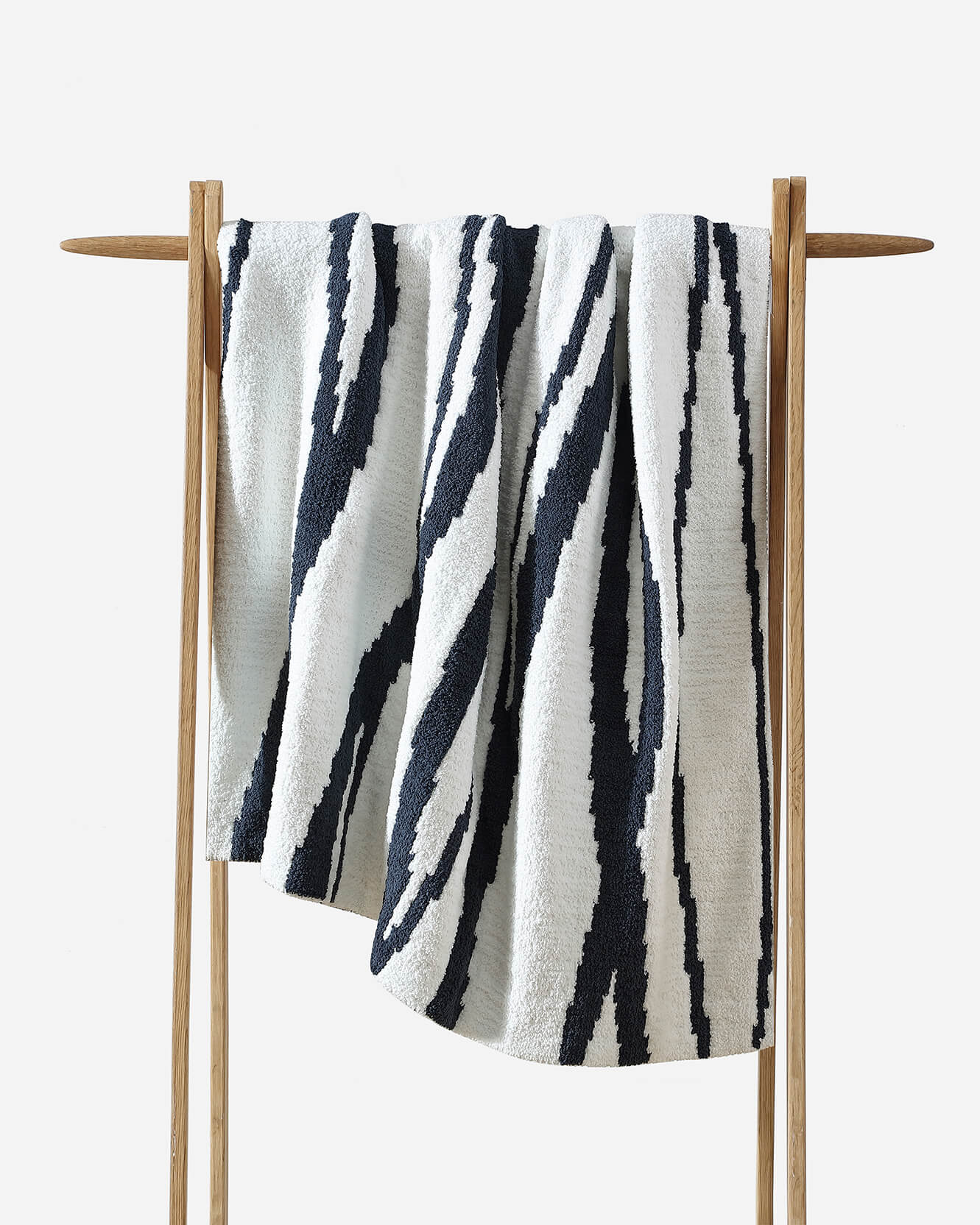Soft And Cozy Off-white And Cloud Gray Reversible Blanket Throw For Bed Or Couch - Image 9