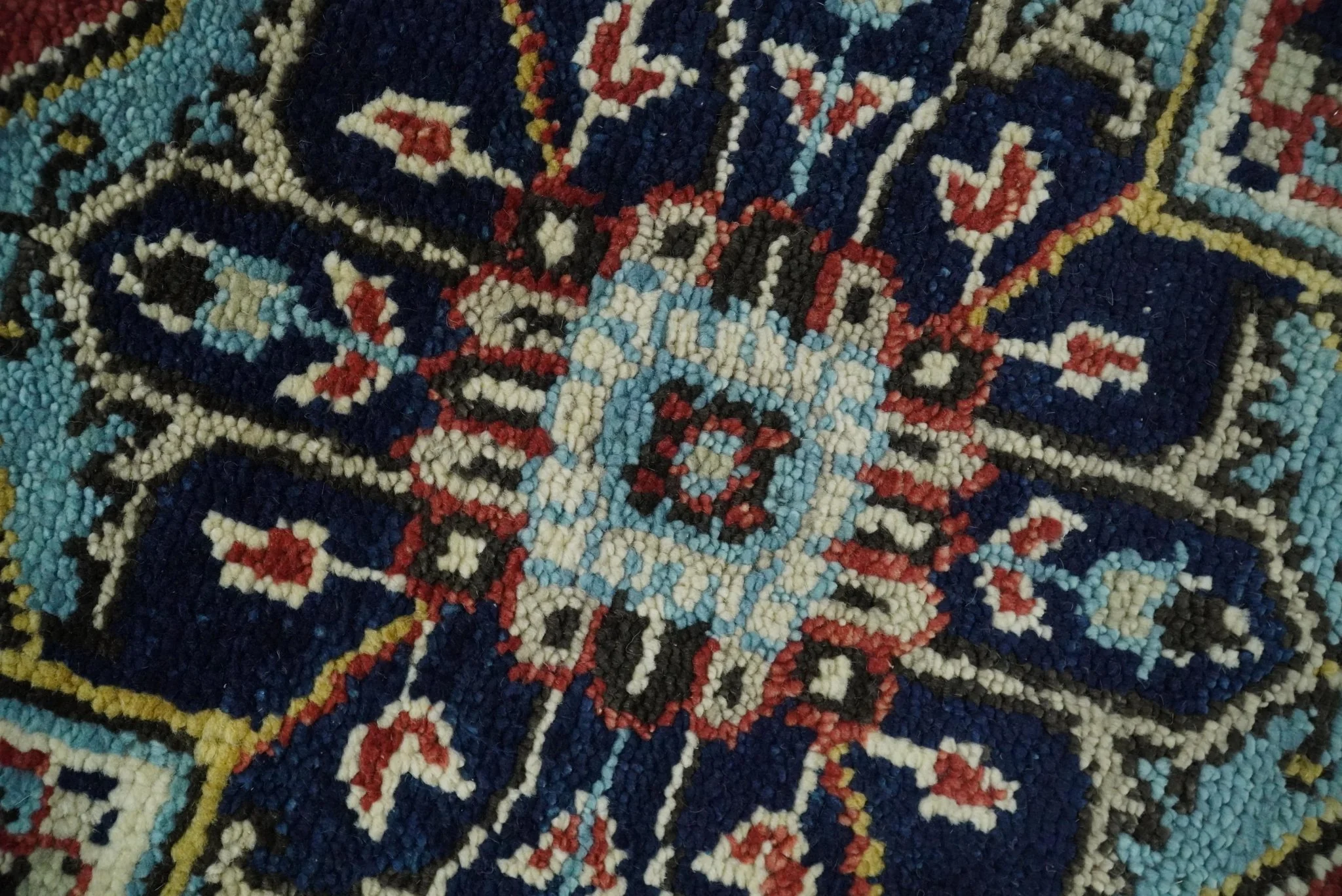 Wool 6x9 Blue and Rust Traditional Persian Antique Area Rug | TRDCP19669 - Image 4