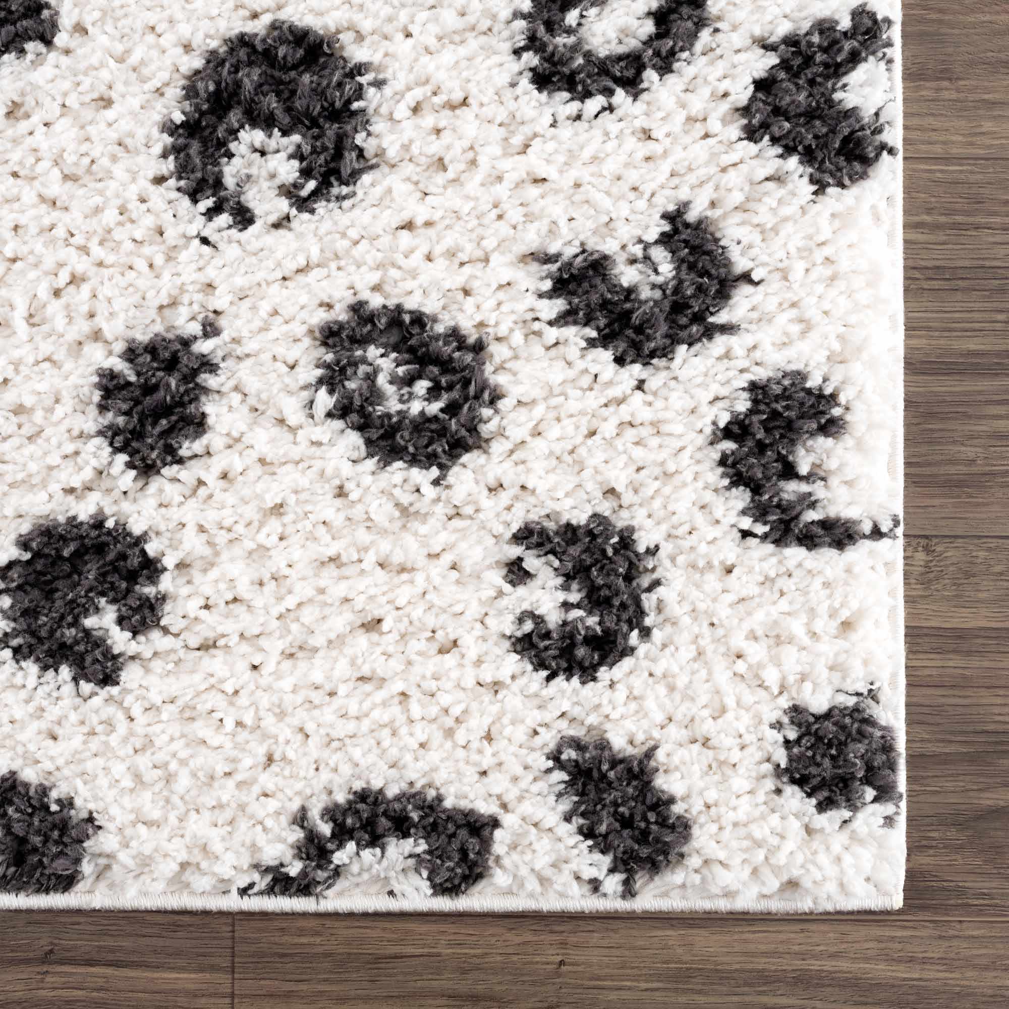 Modern Contemporary Antelope Ivory and Black Plush pile Area Rug - Image 11