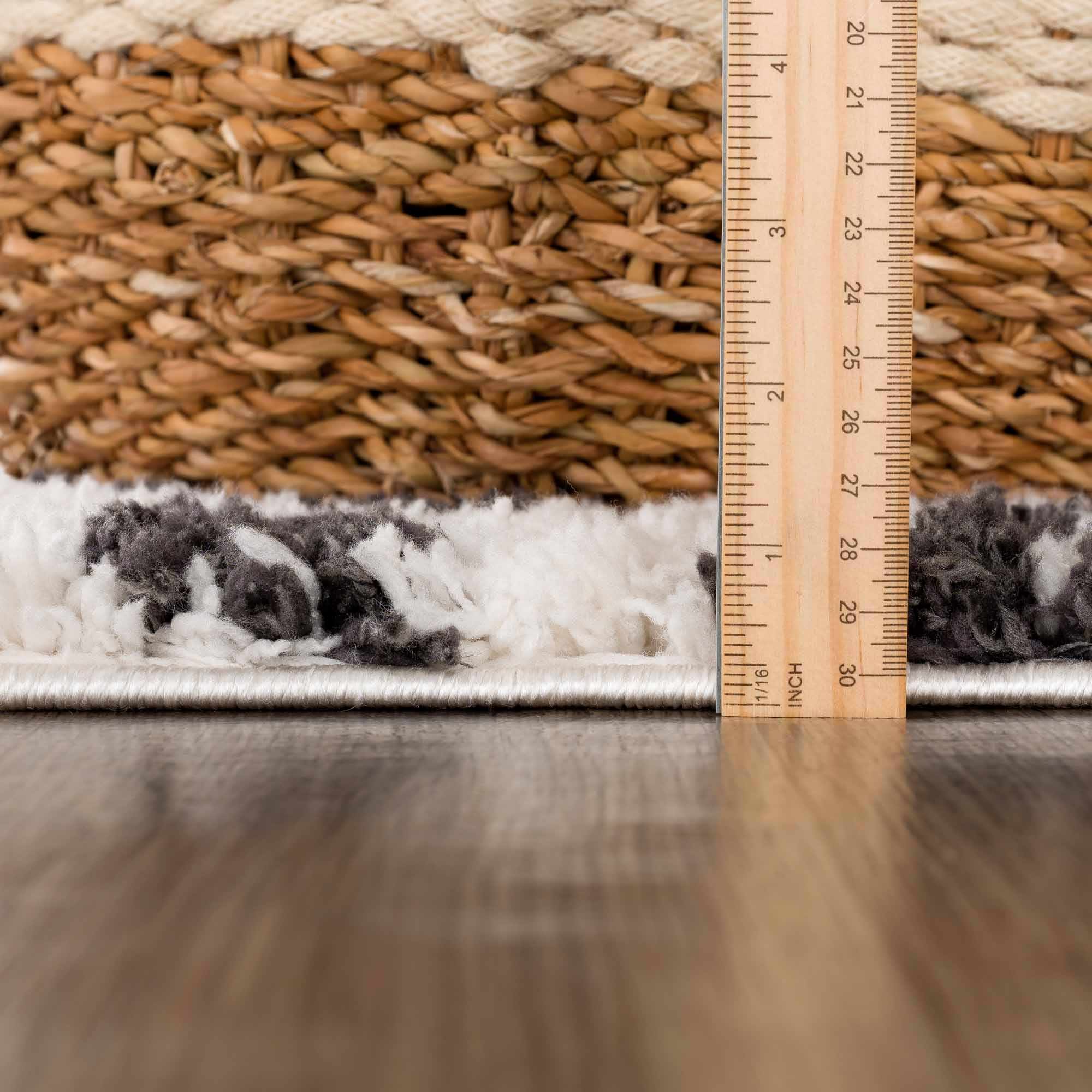 Modern Contemporary Antelope Ivory and Black Plush pile Area Rug - Image 12