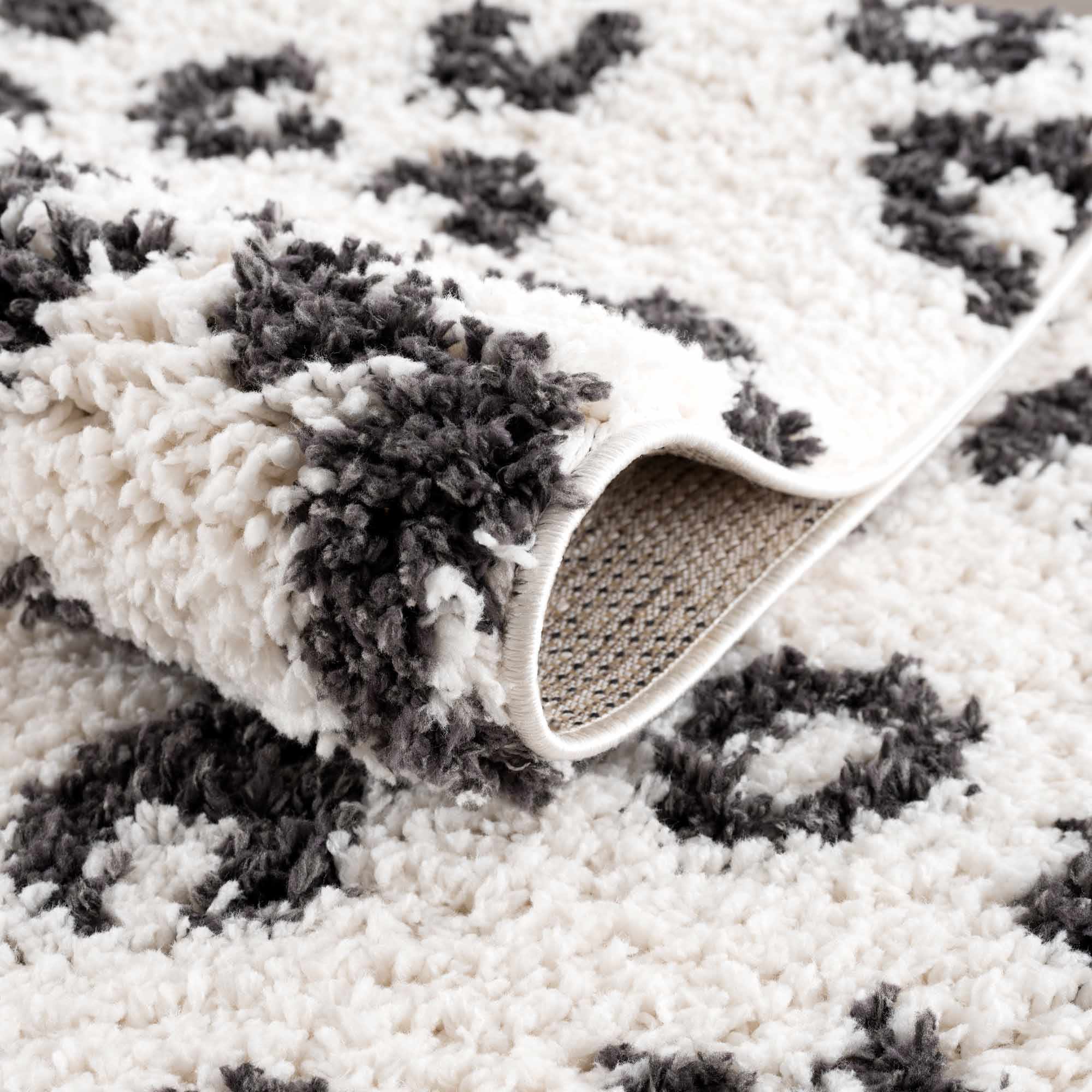 Modern Contemporary Antelope Ivory and Black Plush pile Area Rug - Image 6
