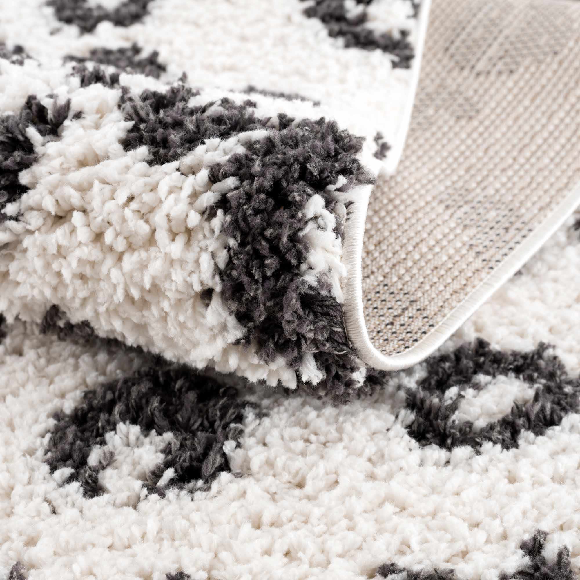 Modern Contemporary Antelope Ivory and Black Plush pile Area Rug - Image 7
