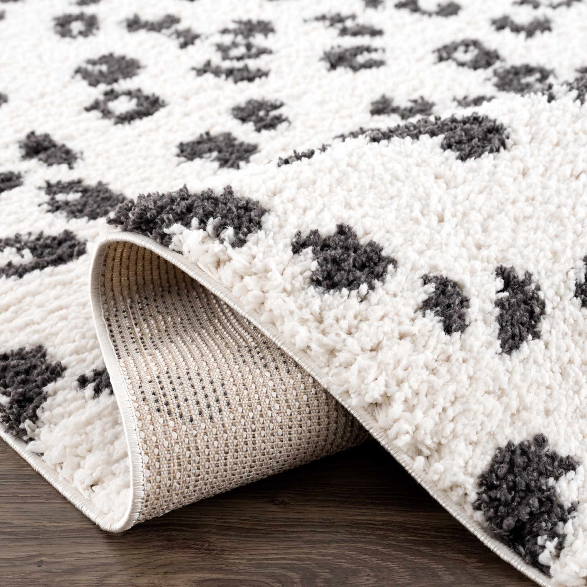 Modern Contemporary Antelope Ivory and Black Plush pile Area Rug - Image 9